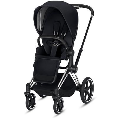 Cybex ePriam Electronic Assist Stroller - Chrome/Black/Black