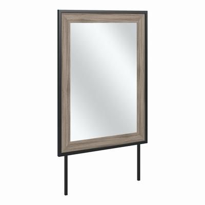 kathy ireland® Home by Bush Furniture Atria Bedroom Mirror in Modern Hickory - Bush Business Furniture ARA130MH