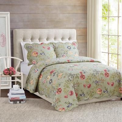 Edens Garden Twin Quilt with Pillow Sham by Pem America in Multi (Size FL/QUE)