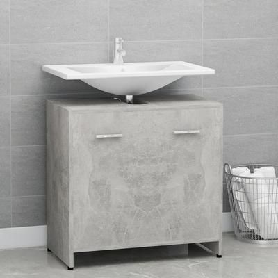 vidaXL Armadio da Bagno Grigio Cemento 60x33x61 cm in Truciolato