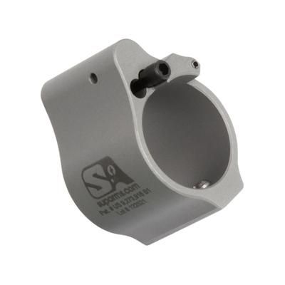 Superlative Arms Adjustable Bleed Off AR-15/AR-10 Gas Block .875in Solid Set Screw Stainless Steel Matte Steel Grey SABO-DI-875SS