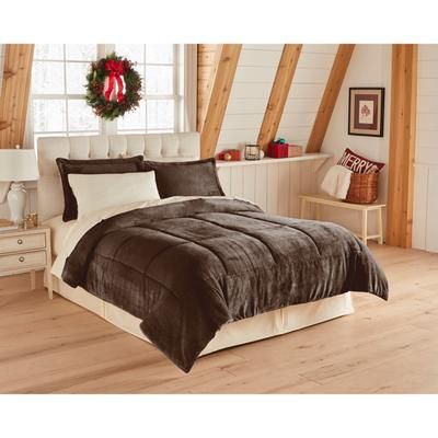 BH Studio Microfleece Comforter by BH Studio in Chocolate (Size FULL)