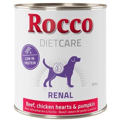 12x800g Manzo con Cuori di Pollo & Zucca Renal Rocco Diet Care umido per cani