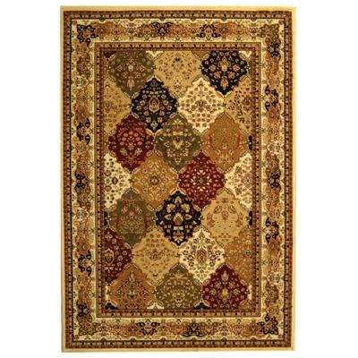 Lyndhurst 221 Multi / Ivory 5'-3" X 7'-6" Medium Rectangle Rug by Safavieh in Multi Ivory