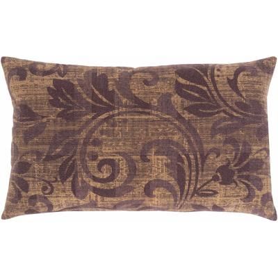 Currambine 16"L x 24"W Traditional Cotton Tan/Light Brown/Mauve Lumbar Pillow - Boutique Rugs