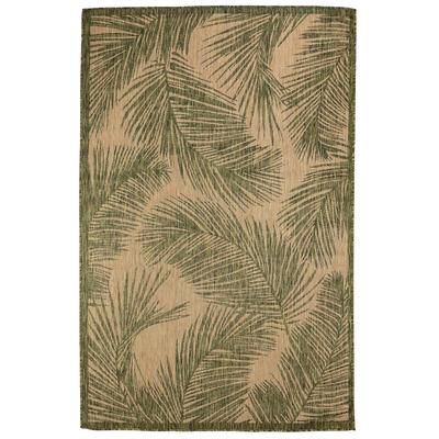 "Liora Manne Carmel Fronds Indoor/Outdoor Rug Green 7'10" x 9'10" - Trans Ocean CRE80847406"