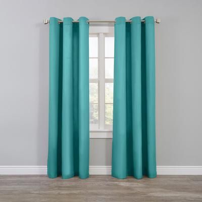 Wide Width BH Studio Microfiber Grommet Panel by BH Studio in Turquoise (Size 50" W 72" L)