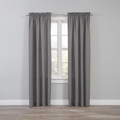 Wide Width BH Studio Microfiber Rod-Pocket Panel by BH Studio in Dark Gray (Size 50" W 84" L)