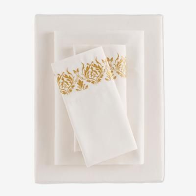 Amelia Sheet Set by BrylaneHome in Ivory (Size FULL)