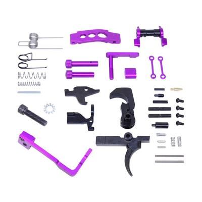 Guntec USA AR-15 Enhanced Lower Parts Kit w/ Upgrades Anodized Purple LPK-ENH-PURPLE