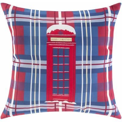 Westonaria 18" Square Traditional Pillow plush Blue/Burgundy/Ivory/Navy/Red/Wheat/Peach Outdoor Throw Pillow - Boutique Rugs