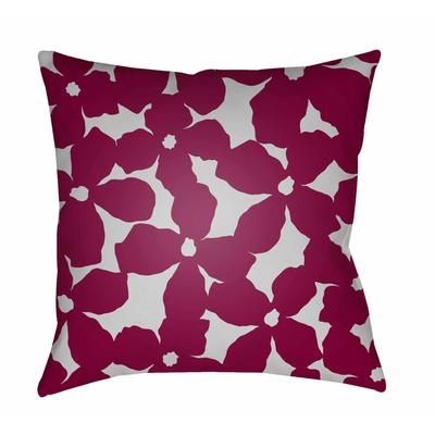 Whitianga 20" Square Modern Pillow plush Light Gray/Red Outdoor Throw Pillow - Boutique Rugs