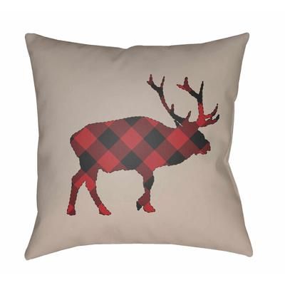 Migori 18" Square Cottage Pillow plush Light Gray/Garnet/Gray/Multi Brown/Dark Gray/Khaki/Warm Gray/Ivory/Brick Red/Tan Outdoor Throw Pillow - Boutique Rugs