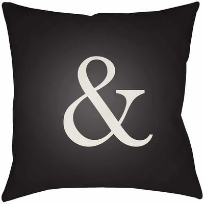 Baldoyle 14"L x 22"W Modern Pillow plush Black/Ivory Outdoor Lumbar Pillow - Boutique Rugs