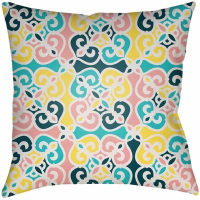 Karakoyunlu 20" Square Traditional Pillow Moroccan Plush Burgundy/Cream/Dark Green/Ink Blue/Orange/Peach/Green/Teal Outdoor Lumbar Pillow - Boutique Rugs