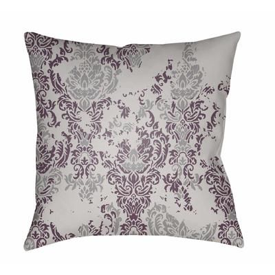 Pongol 20" Square Cottage Pillow plush Dark Plum/Gray/Light Gray Outdoor Throw Pillow - Boutique Rugs