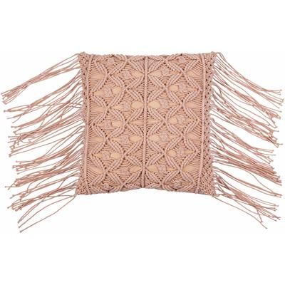 Parksdale 22" Square Pillow plush solid Cotton Dusty Pink Lumbar Pillow - Boutique Rugs