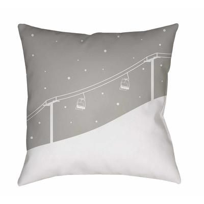 Tapilon 18" Square Modern Pillow plush Seashell/Gray/Dark Gray/Nickel/Cloud Gray/Light Silver/Sage/Metallic Silver/Pewter/Medium Gray/Gray Outdoor Throw Pillow - Boutique Rugs