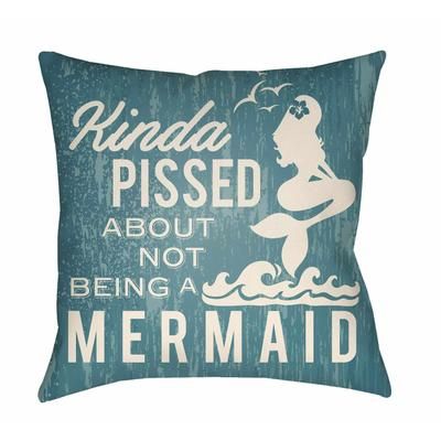 Lingion 22" Square Coastal Pillow plush Smoke/Off White/Gray/Neutral/Natural Blue/Pearl/Beetle Blue/Slate Blue/Pewter/Marine Blue/Medium Gray Outdoor Throw Pillow - Boutique Rugs