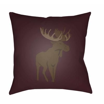 Balveren 18" Square Rustic pillow cabin Taupe/White Tonal/Dark Gray/White Thatch/Light Gray/Chocolate Brown/Off White/Black/Eggplant/Dark Purple Outdoor Throw Pillow - Boutique Rugs