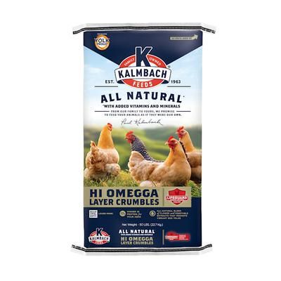 All Natural 17% Hi Omega Layer Crumbles for Chickens, 50 lbs.