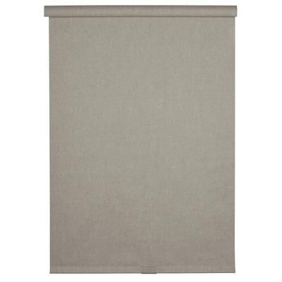 Wide Width Linen Look Thermal Fabric Cordless Roller Shade by Whole Space Industries in Gray (Size 34" W 66" L)