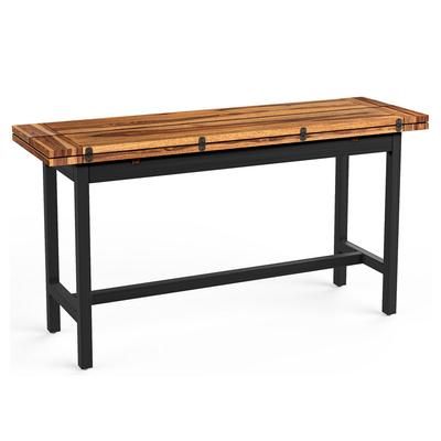 "Landon Transitional Flip-Top Console/Desk in Natural/ Black Metal - Progressive Furniture A928-70B "