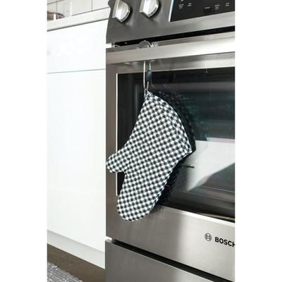 Gingham Mitt - Set of 2 by Better Houseware in Black