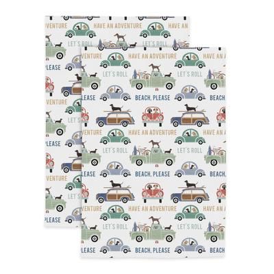 Motion Designer Print Kitchen Dish Towel, Set 2 by Mu Kitchen in Multi