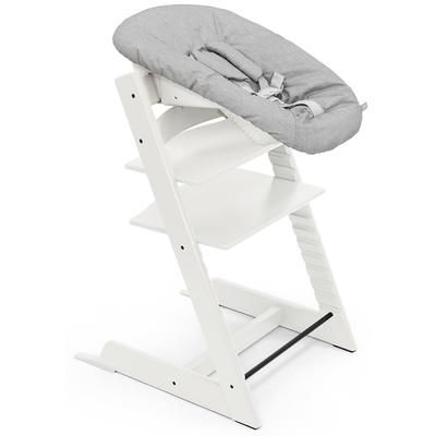 Stokke Tripp Trapp Chair + Newborn Set Bundle - White