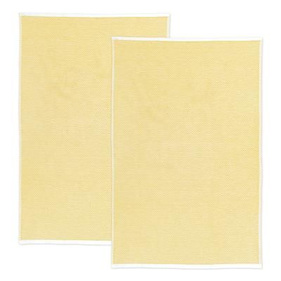 Honeycomb Cotton Terry Kitchen Dish Towel Set 2 by Mu Kitchen in Yellow