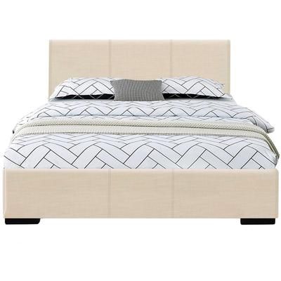 Abbey Platform Bed, Beige, Queen by Camden Isle in Beige (Size QUEEN)