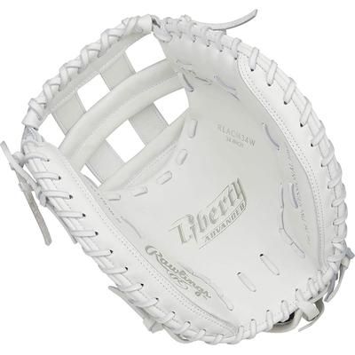 Rawlings Liberty Advanced 34" Fast Pitch Softball Catcher's Mitt - Right Hand Throw White