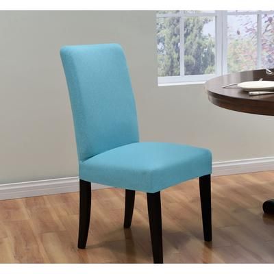 Kathy Ireland Ingenue Dining Room Chair Cover by Kathy Ireland in Aqua (Size DINING CHR)
