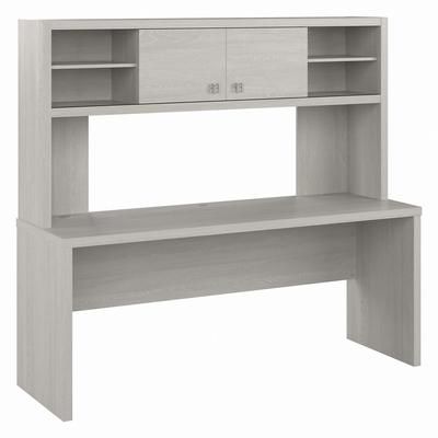 Bush Business Furniture Echo 72W Computer Desk with Hutch in Gray Sand - ECH056GS