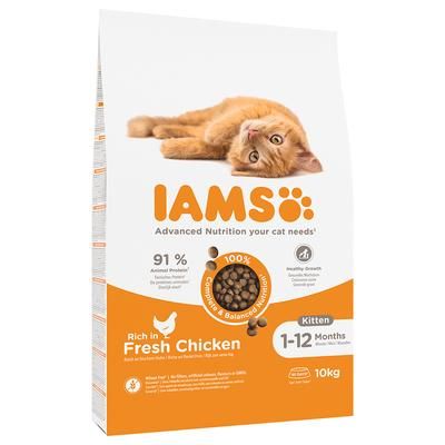 2x10kg Chicken Kitten Advanced Nutrition IAMS Dry Cat Food