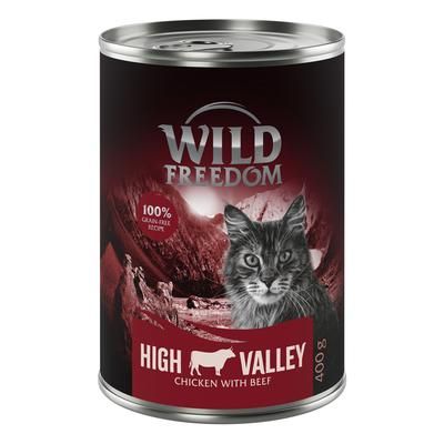 6x400g Adult grain-free Beef & Chicken High Valley Wild Freedom Wet Cat Food
