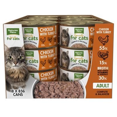 18x85g Chicken & Turkey Natures Menu Wet Cat Food