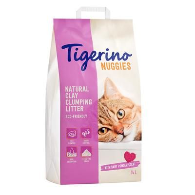 2x14l Babypowder Scented Nuggies Tigerino Cat Litter