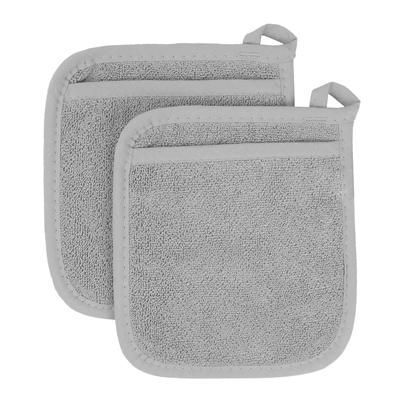 Royale Collection Pot Holder Pocket Mitts, Set Of 2 Pot Holder by RITZ in Titanium