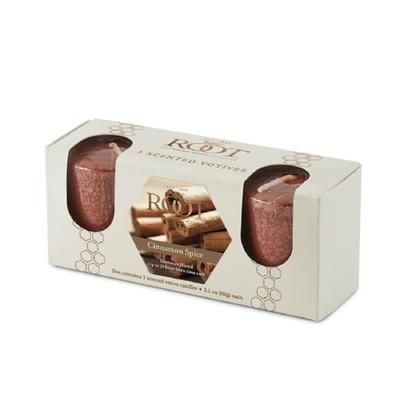 Cinnamon Spice Scented Votive Candle, Set 3 by Root in Cinnamon