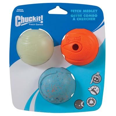 Fetch Medley Ball Set Dog Toys, Medium, Multi-Color