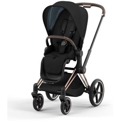 Cybex Priam 4 Stroller (One Box) - Rose Gold / Brown / Deep Black