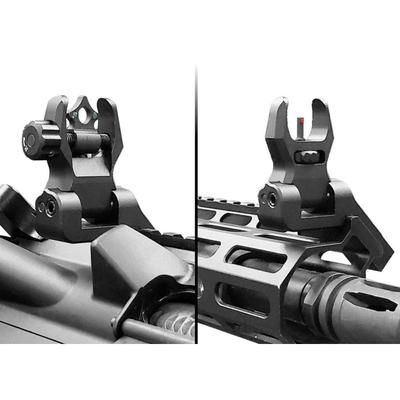 XTS Pro 45 Front And Rear Flip Ups Black XTS-P45FRSET