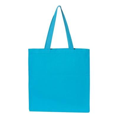 Q-Tees Q800 Promotional Tote Bag in Turquoise | Canvas Q0800