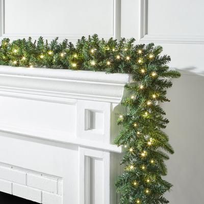 Pre-Lit Arrow-Tip 6' Garland by BrylaneHome in Lights Christmas Garland