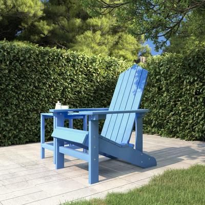 vidaXL Sedia da Giardino Adirondack Blu Acqua HDPE