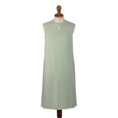 Crystal Waters,'Long Cotton Blend Sleeveless Tunic'