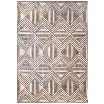 "Liora Manne Cove Diamonds Indoor/Outdoor Rug Grey 6'6" x 9'3" - Trans Ocean COV69673147"