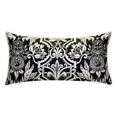New York Botanical Garden® Alhambra Lumbar Decorative Pillow Dec Pillow by NYBG in Black